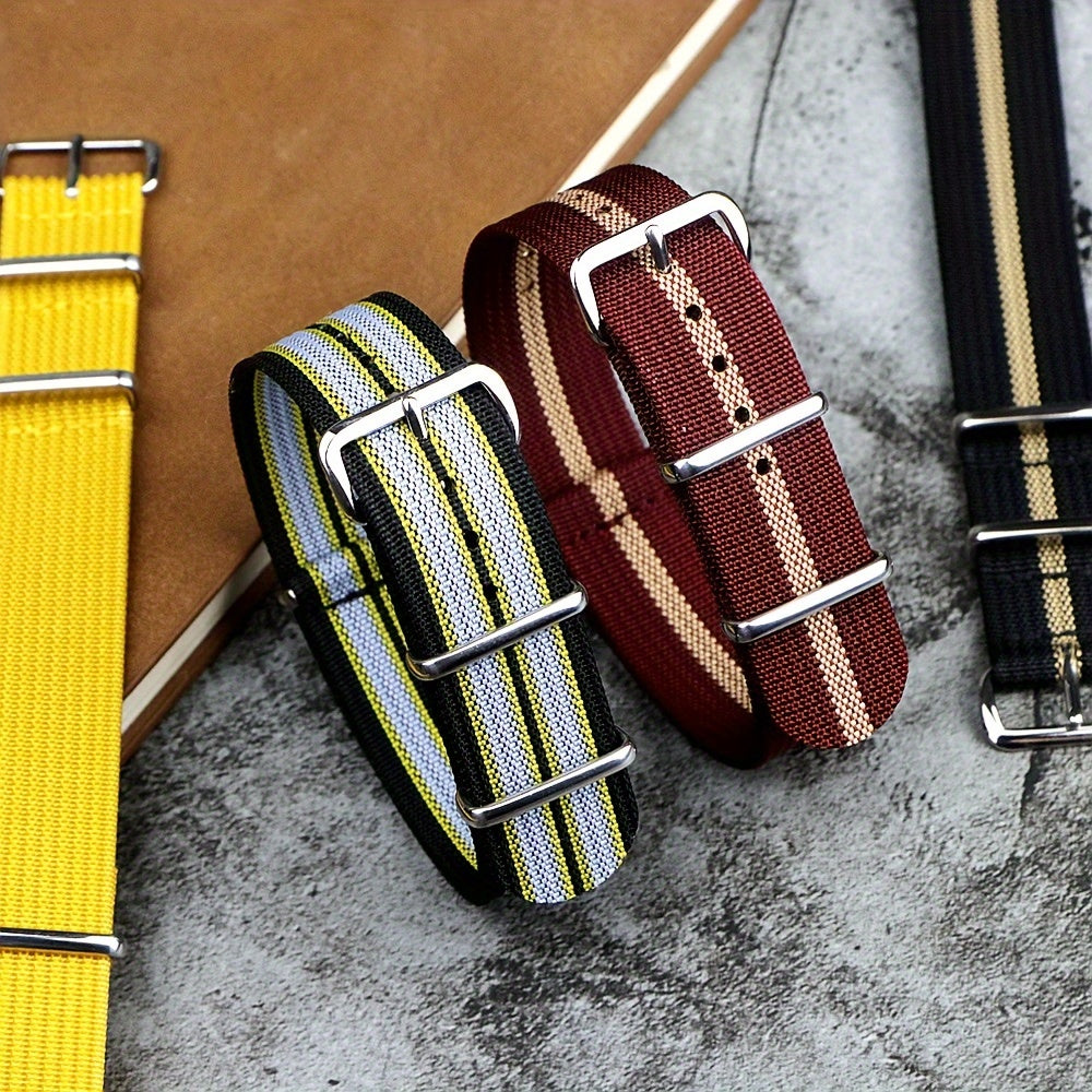 18mm 20mm 22mm Qirrali Naylon Soat Tasmasi, Braid Ballistik Matodan Yasalgan Soat Tasmali Aksessuar