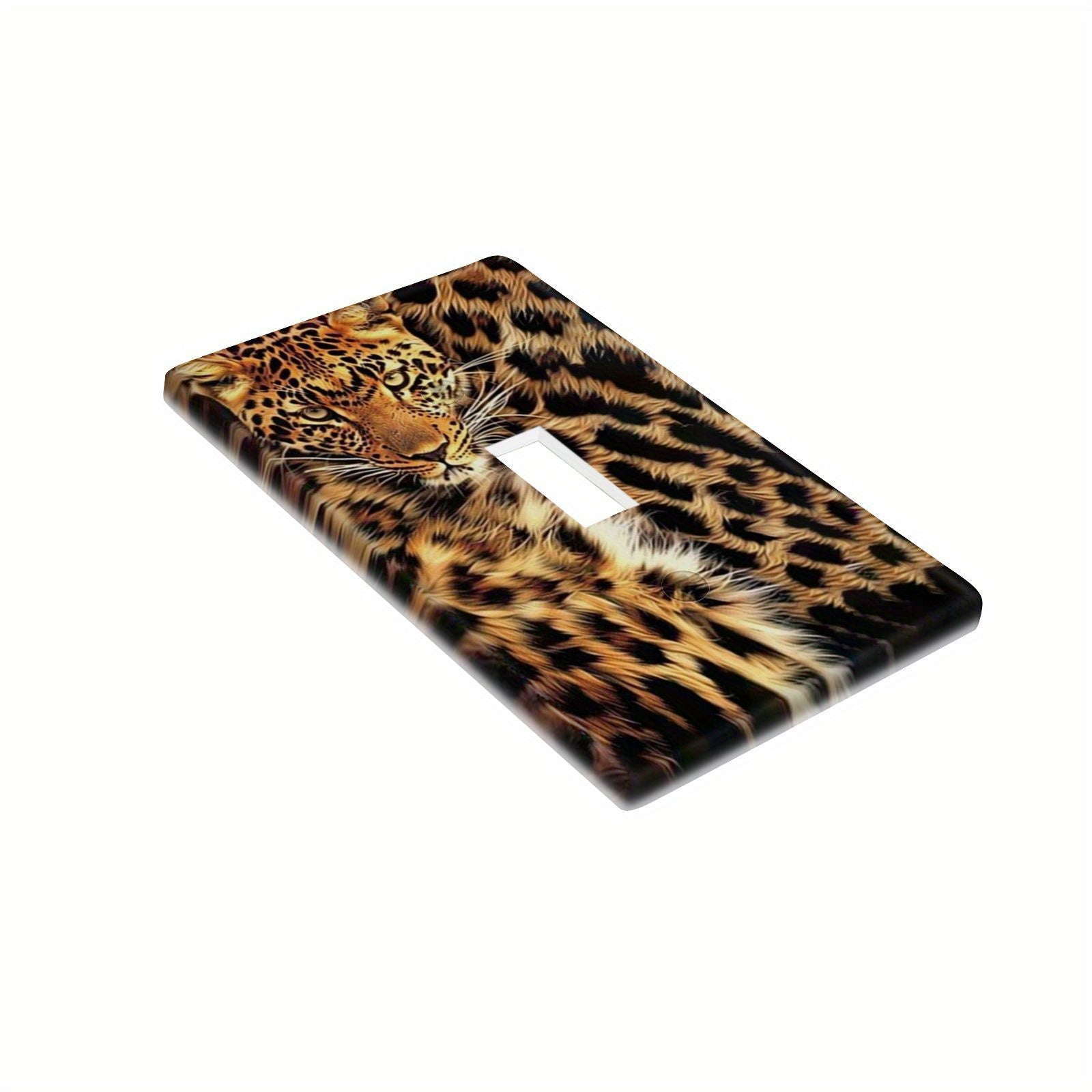 Leopard Fur Print Wall Plate Cover for Indoor and Outdoor Decor