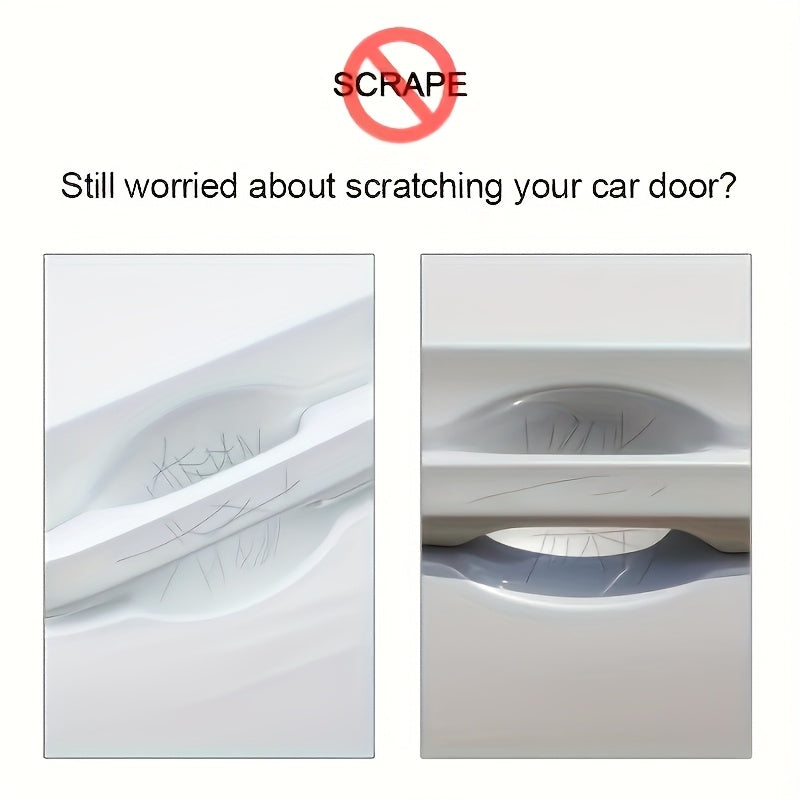 8pcs Película protectora para manijas de puertas de coche transparente de PVC resistente a arañazos e impermeable