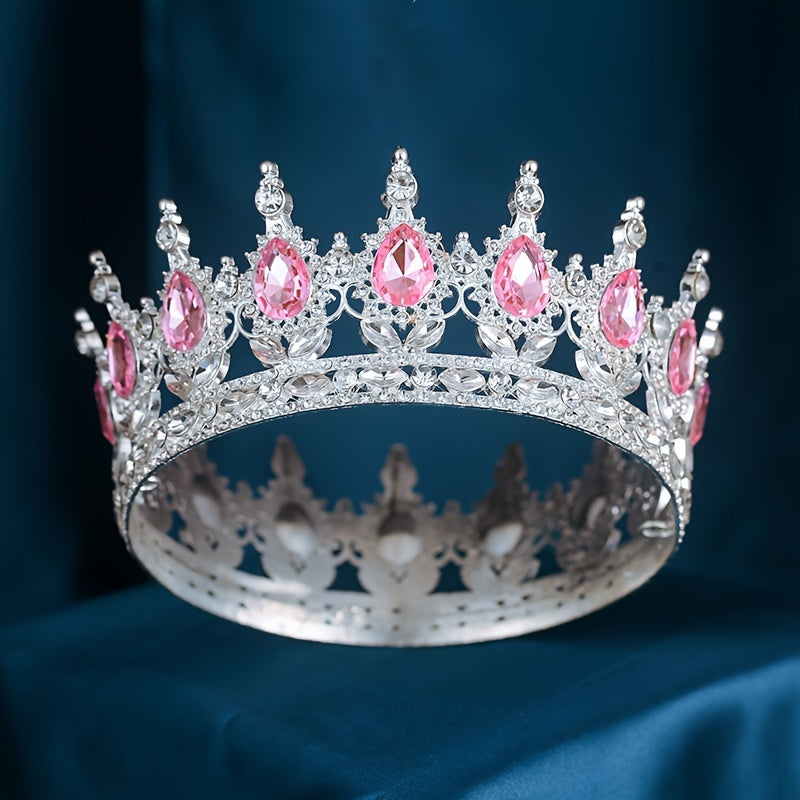 Rhinestone Tiara for Women Wedding Prom Bridal Hair Accessory Elegant Crown