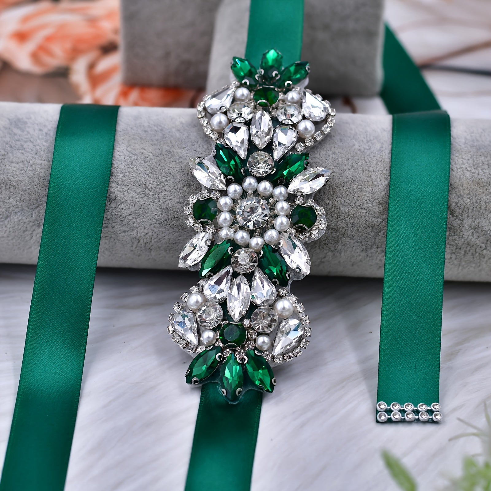 Cinturón de cadena de cintura con pedrería brillante para accesorio de vestido de novia