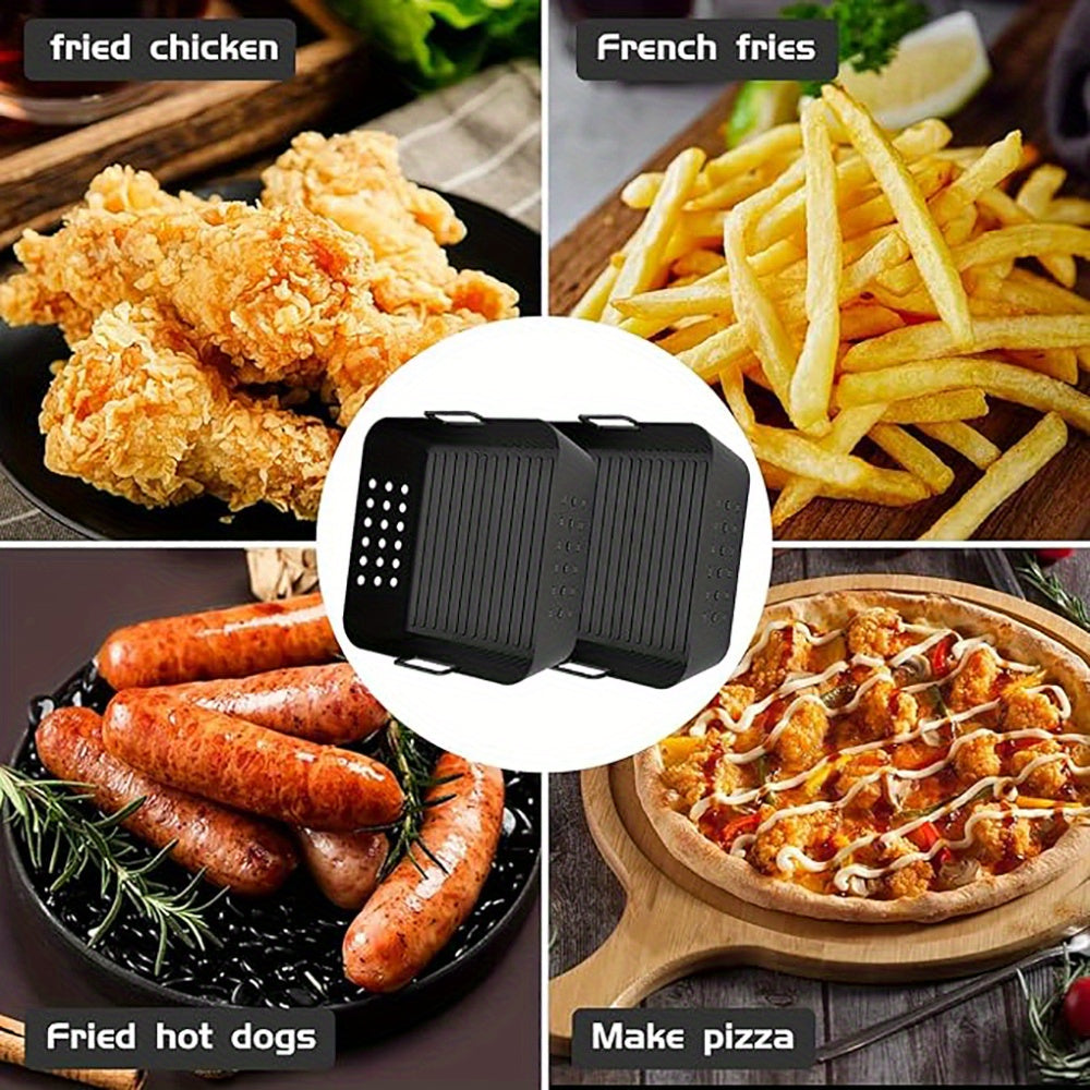 Kvadrat Silikonli Havo Qovurish Panjarasi Takrorlanuvchi Savat Philips va COSORI uchun 1 dona