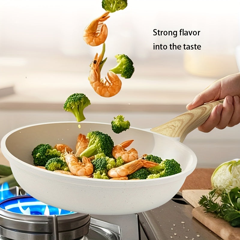 Kitchen pan for sautéing steaming and stewing non-stick easy cleaning outdoor use