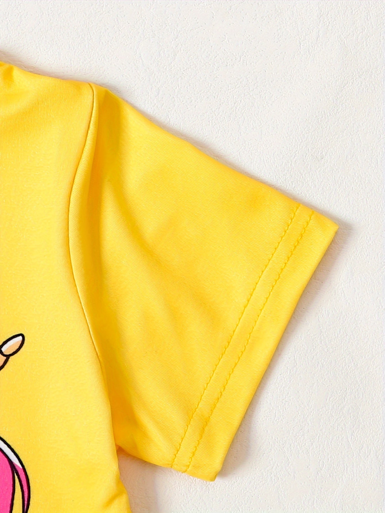 Детский комплект из короткого рукава и джоггера для девочек с животным принтом для активного отдыха