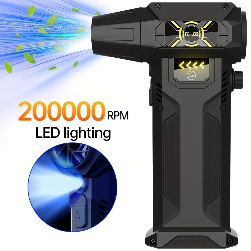 Portable USB Charging Cooling Fan with Snow Blower Dust Blaster and High-Speed Brushless Motor