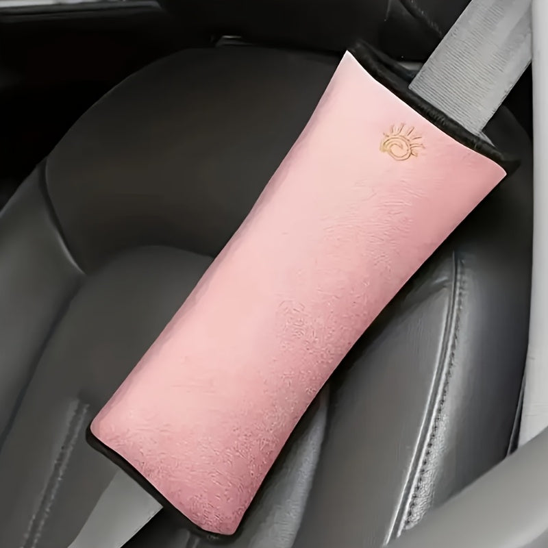 Universal Fit Plush Seat Belt Shoulder Pad Breathable Adjustable Cushion