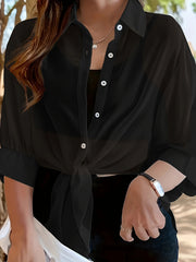 Plus Size White Sheer Chiffon Cardigan for Women Beach Cover-Up Long Sleeve Lightweight Layering