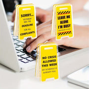 Set of 3 Acrylic Office Desk Signs Funny Room Decor Gifts for Colleagues