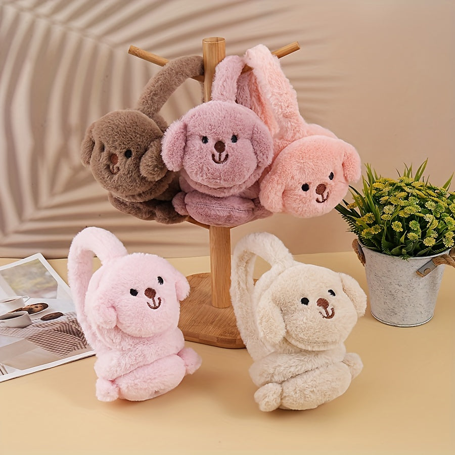 Cute Cartoon Puppy Ear Warmers Knit Headband Winter Warmth Comfortable Fit