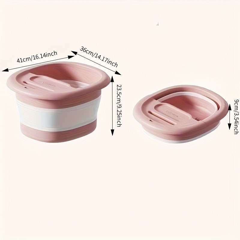 Portable Foldable Foot Bath Tub with Massage Bottom No Electricity PP Material Easy Storage