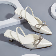 Women French-Style Sweet Princess High Heeled Shoes with Bow
