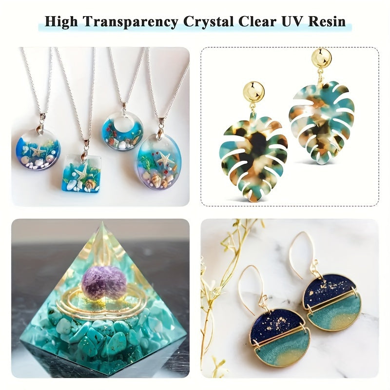 Low Viscosity UV Resin Kit for Jewelry and Crafts 100g-500g Super Transparent Finish