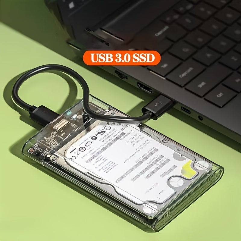 2.5-Inch USB 3.0 SATA Hard Drive Enclosure for SSD HDD Tool-Free Overheat Protection