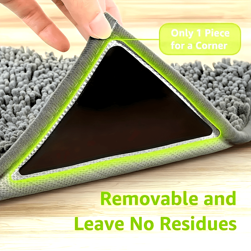 Carpet Grippers for Hardwood Floors and Tiles, Non-Slip Reusable Double-Sided Tape, 4/8/12 Pack