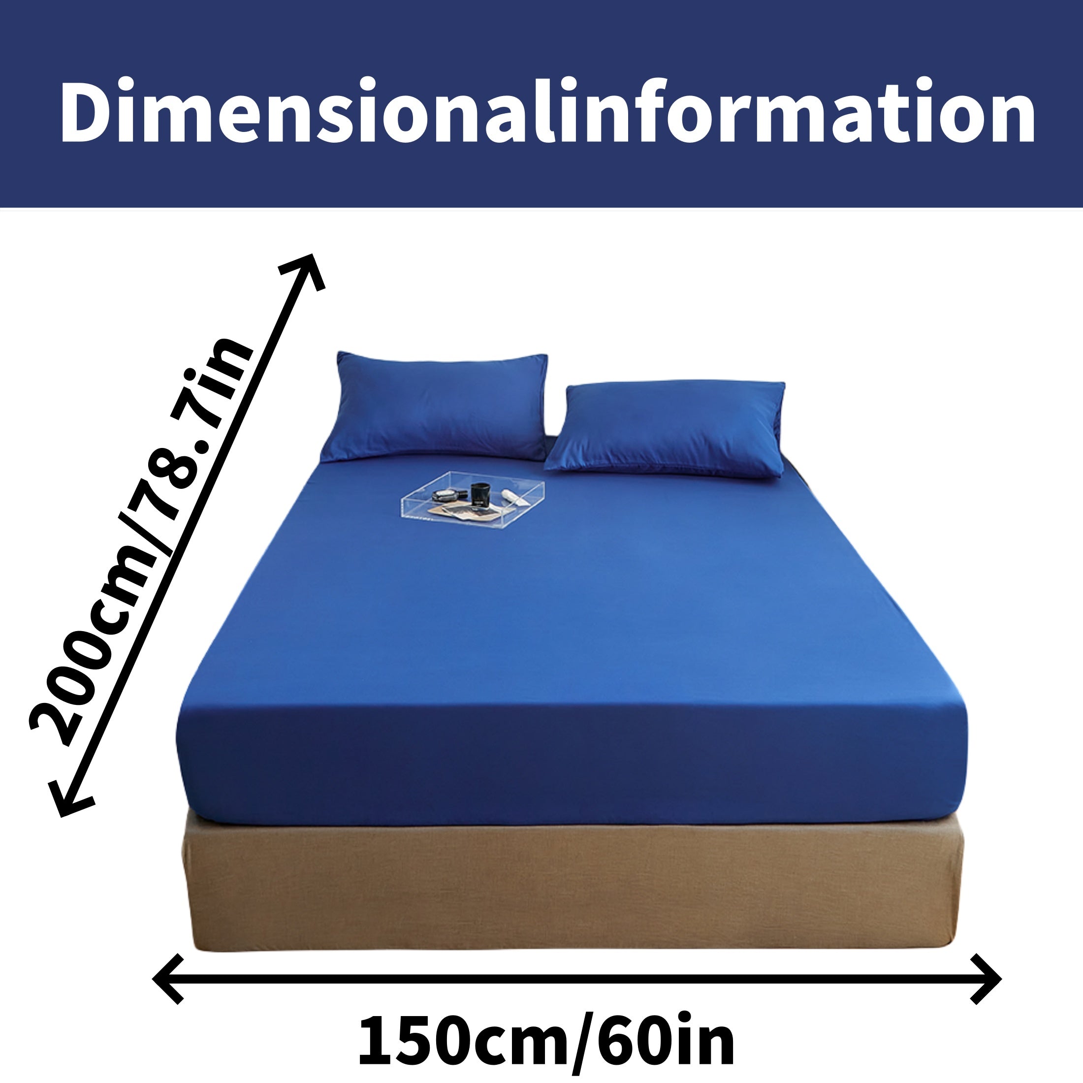 Juego de sábanas ajustadas de poliéster cepillado con 2 fundas de almohada, con bolsillo profundo, ropa de cama