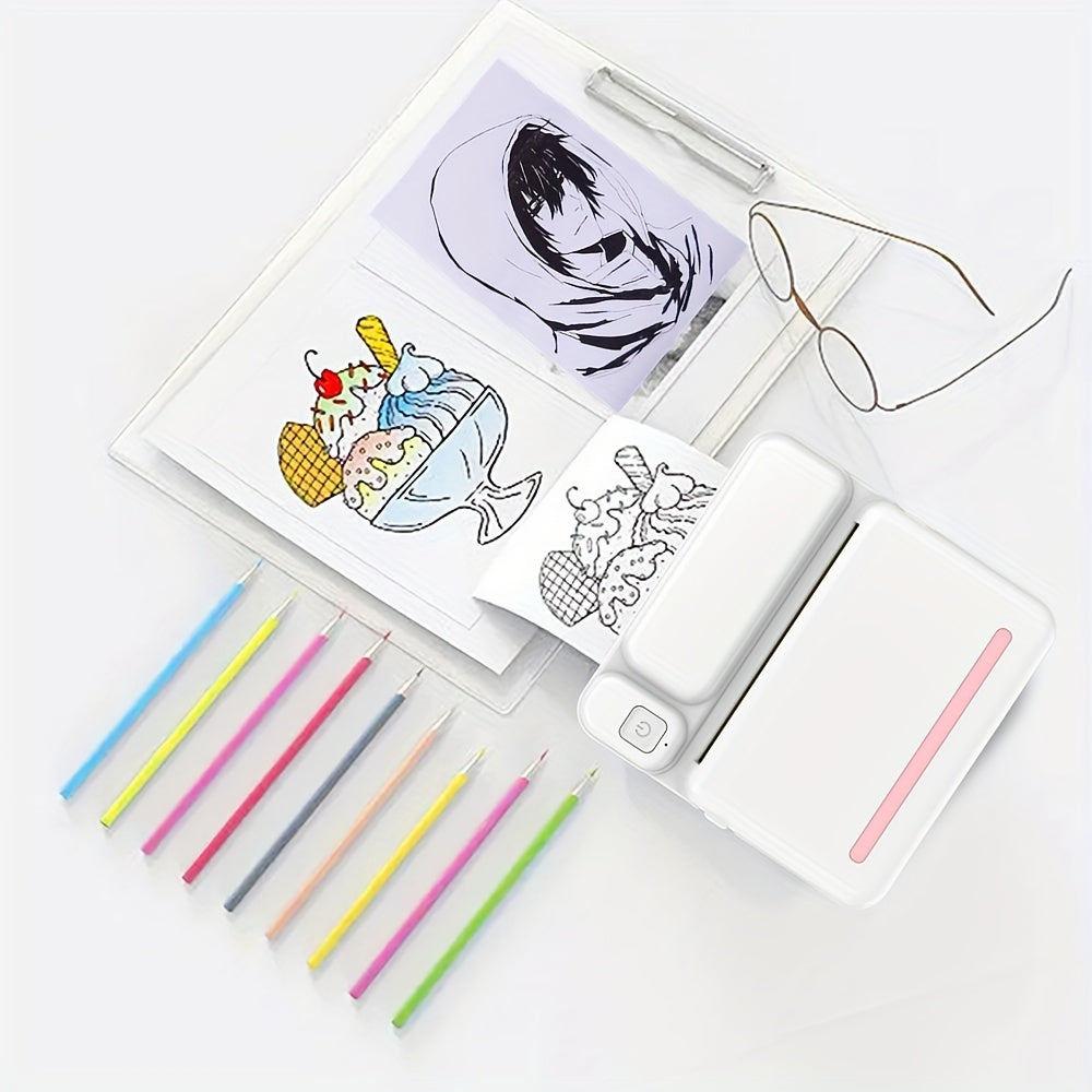 Portable Thermal Printer for Photos Notes QR Codes Labels Compact Ink-Free