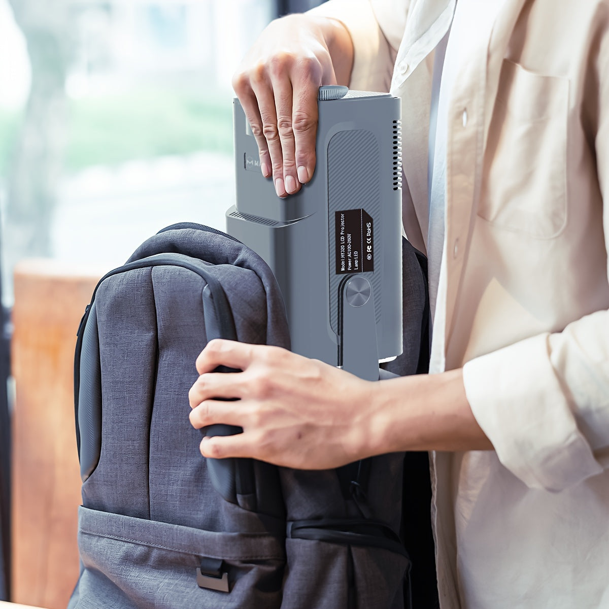 Портативный 4K WiFi6 проектор с Full HD LCD, пультом дистанционного управления и 3D