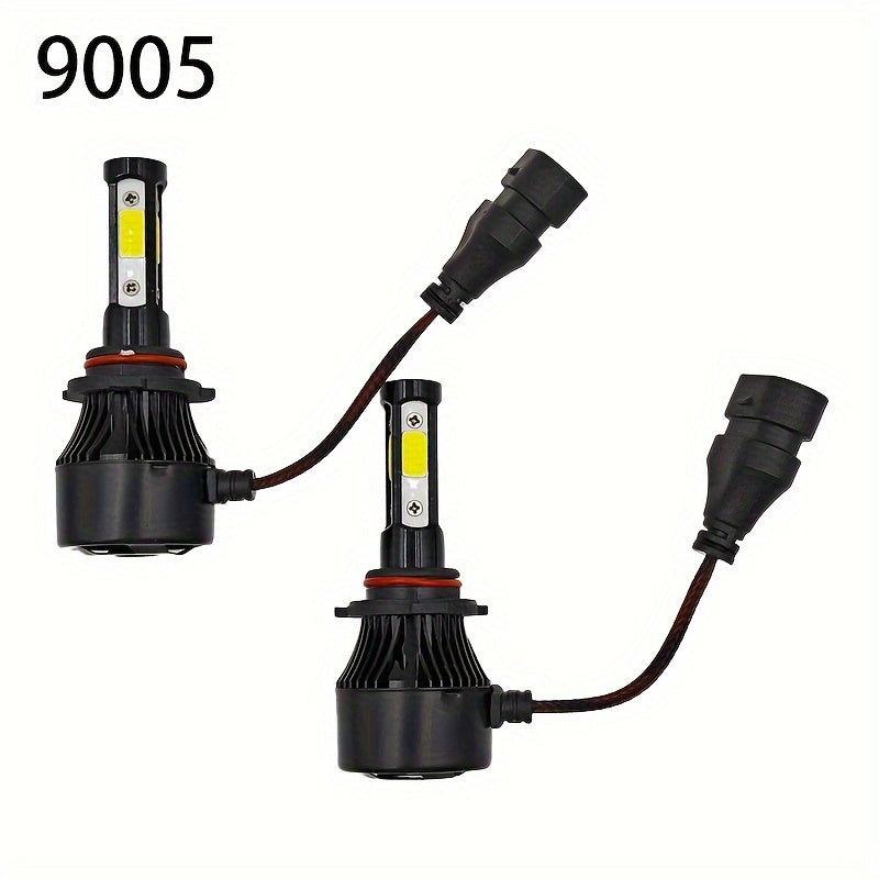 4-Side LED Car Headlight Kit for H4 H7 H8 H11 9005 9006 H13 6000K Bright White 200m Range