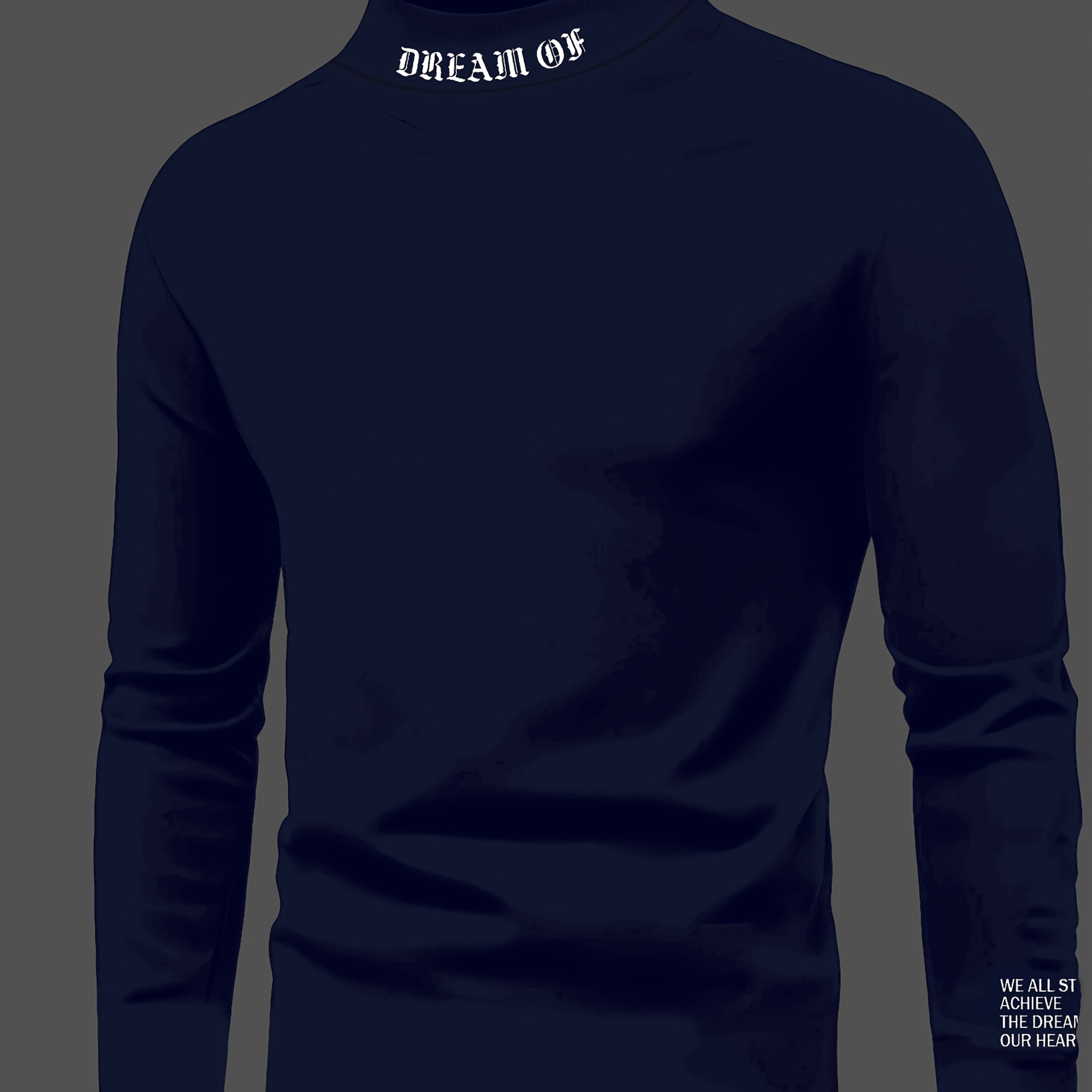 Yoshlar uchun qizil "Katta orzu qil" printli uzun qo'lqopli termal ko'ylak, yuqori bo'yin va cho'ziluvchan to'qima mato bilan. Mashinada yuvish mumkin. Kuz/qish uchun tasodifiy kiyim uchun mukammal.