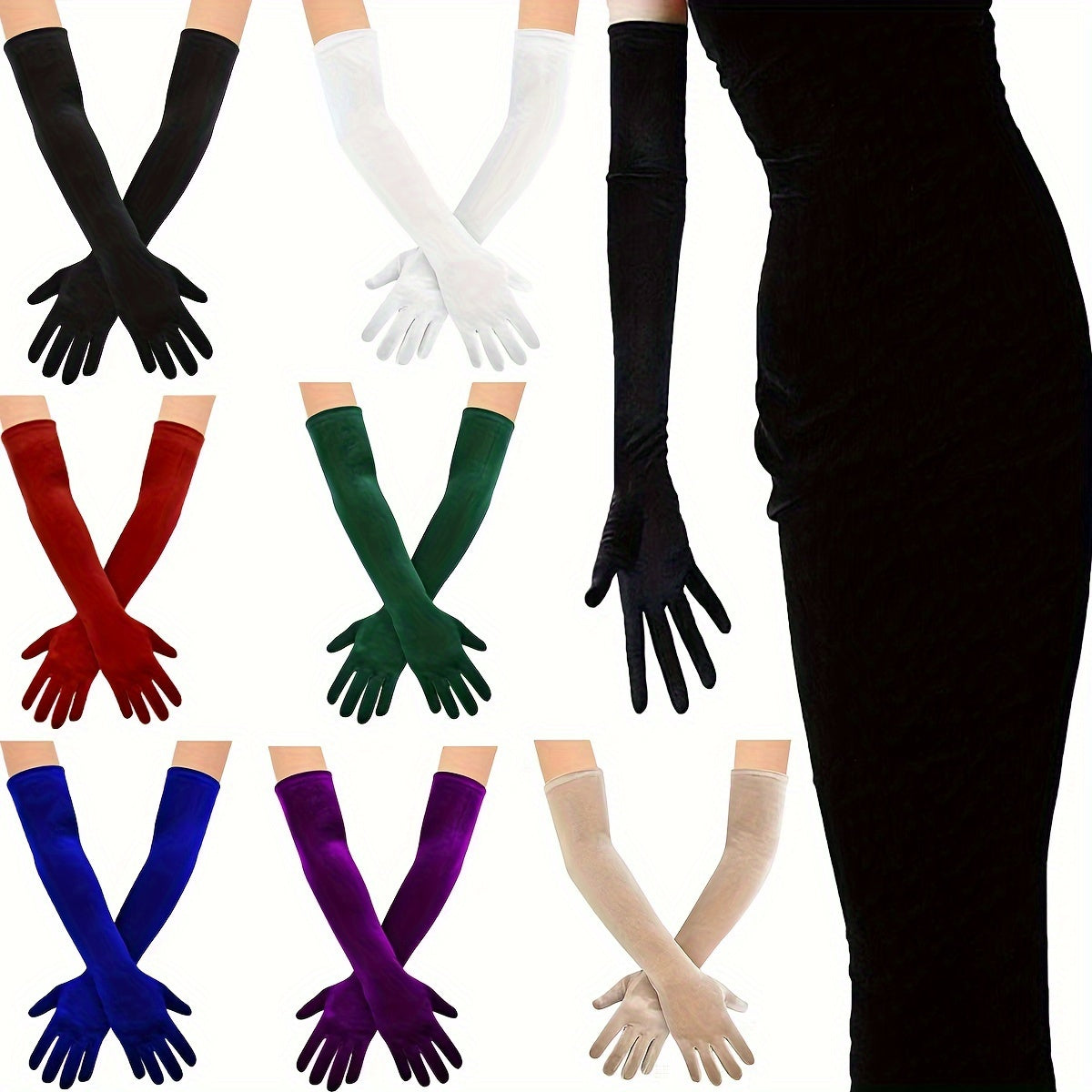 Vintage Velvet Gloves for Women 1920s Inspired for Parties and Holidays