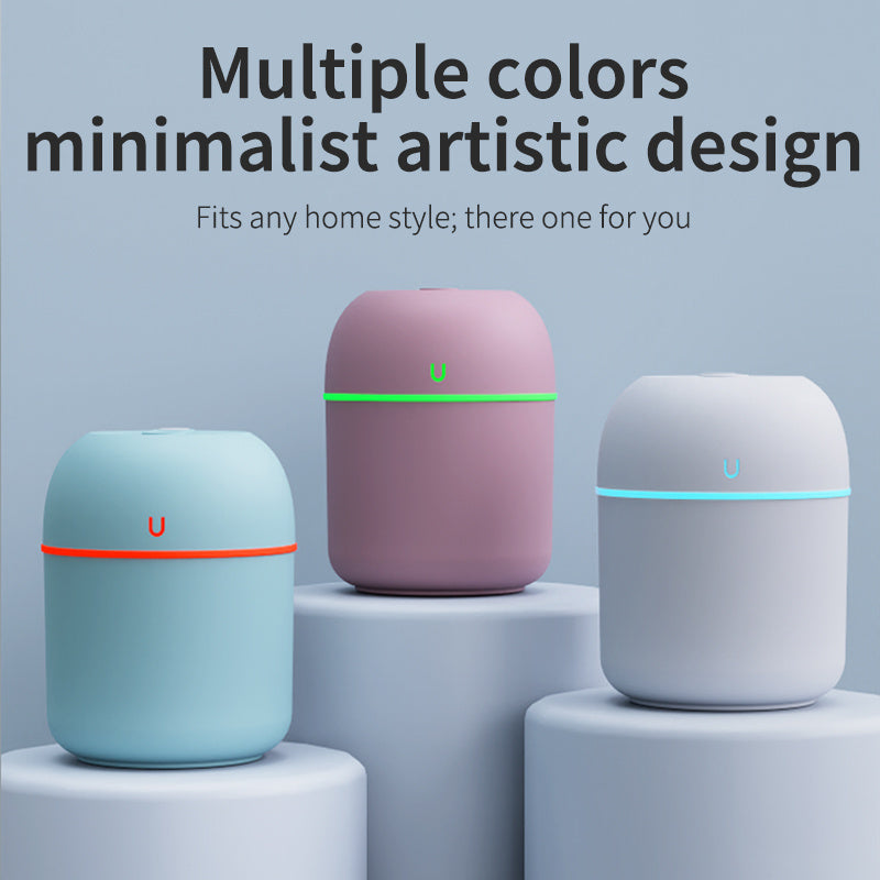 White Aroma Diffuser Humidifier with Night Light, Cold Mist, Quiet Operation