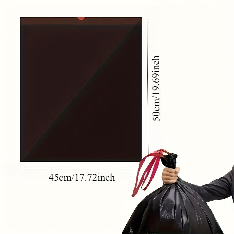 60 Black Trash Bags Large Heavy Duty Waste Disposal for Home Hotel Supermarket