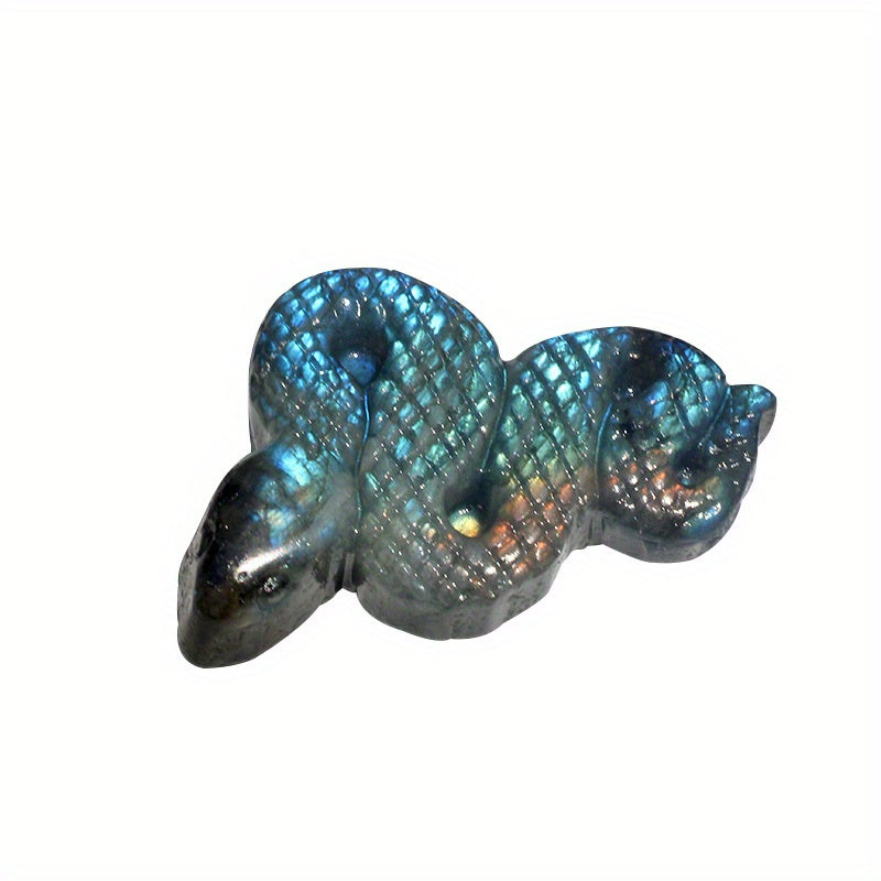 Лабрадоритовая змеиная резная украшение символ защиты подарок для друзей и семьи