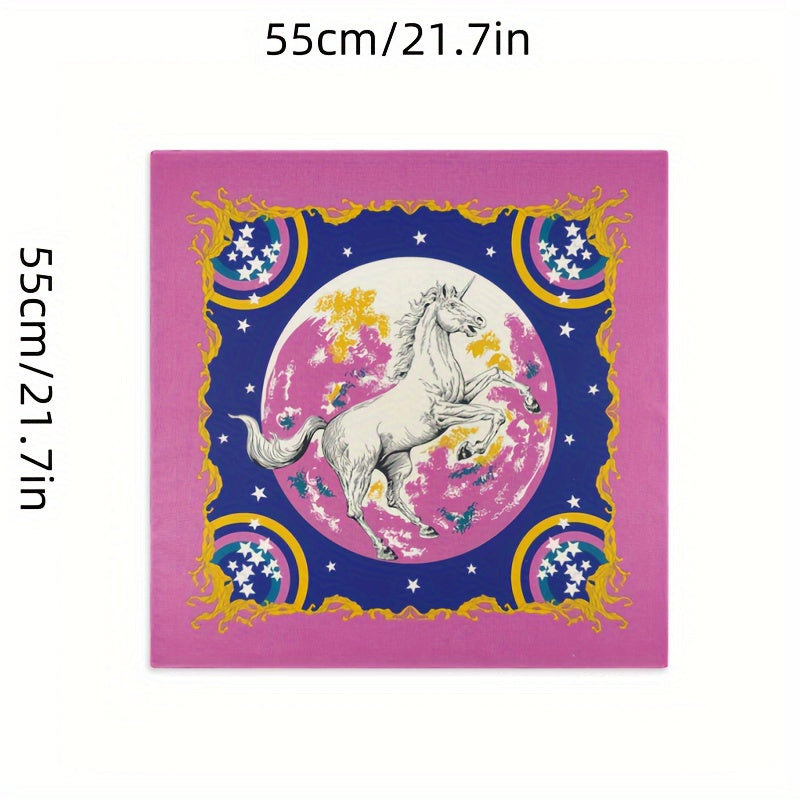 Nylon Headband Retro Rainbow Pattern for Motorcycle Riding or Hip Hop Style