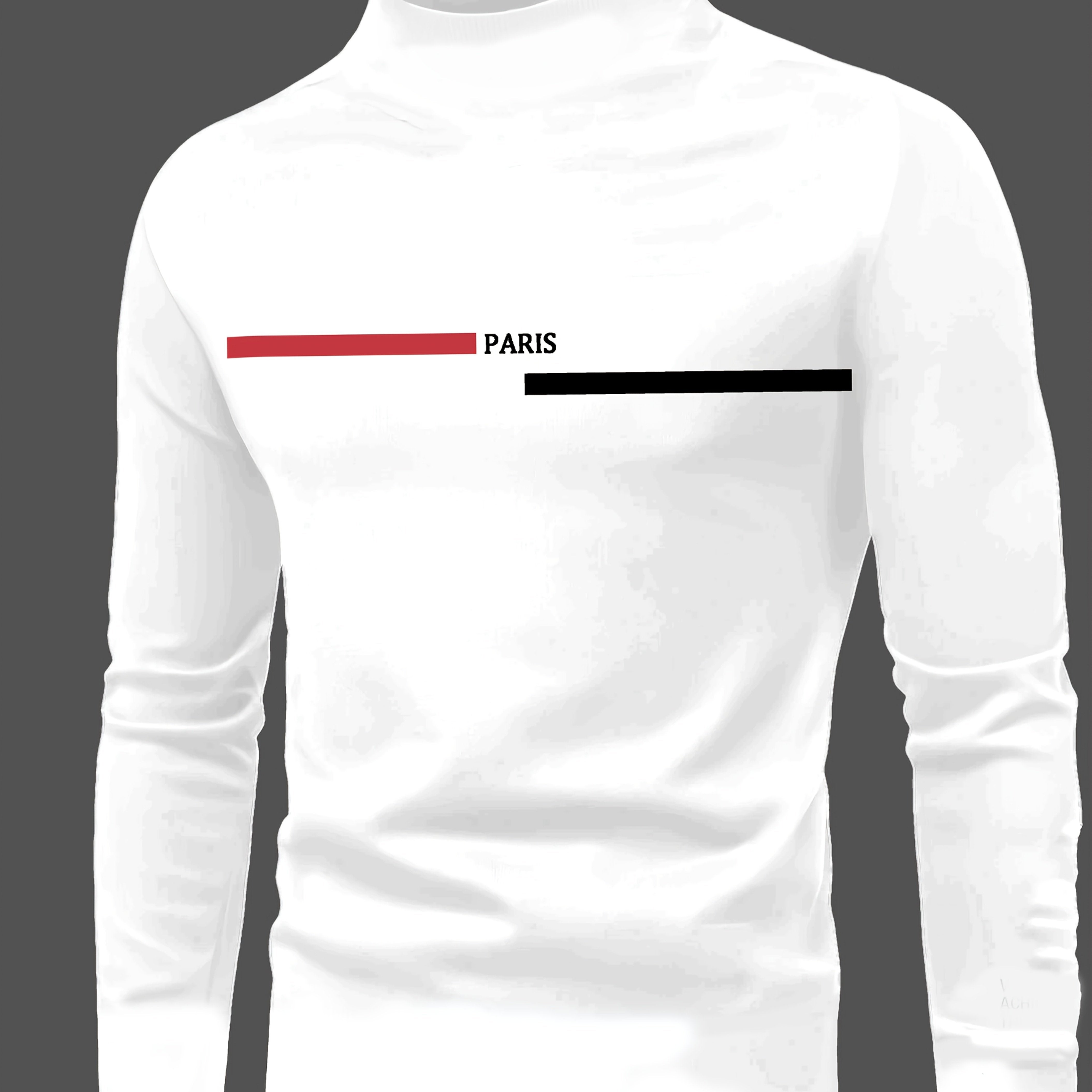 Youth Slim Fit Turtleneck T-Shirt Long Sleeve Graphic Print Casual Top for Teen