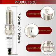 4PCS Spark Plugs Compatible with Various Vehicles, Iridium, 4PCS
