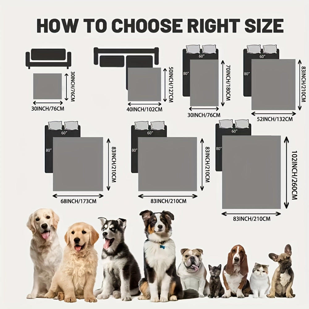 Waterproof Pet Bed Cover for Dogs and Cats in Red Dark Blue Black Sofa Protector Mat