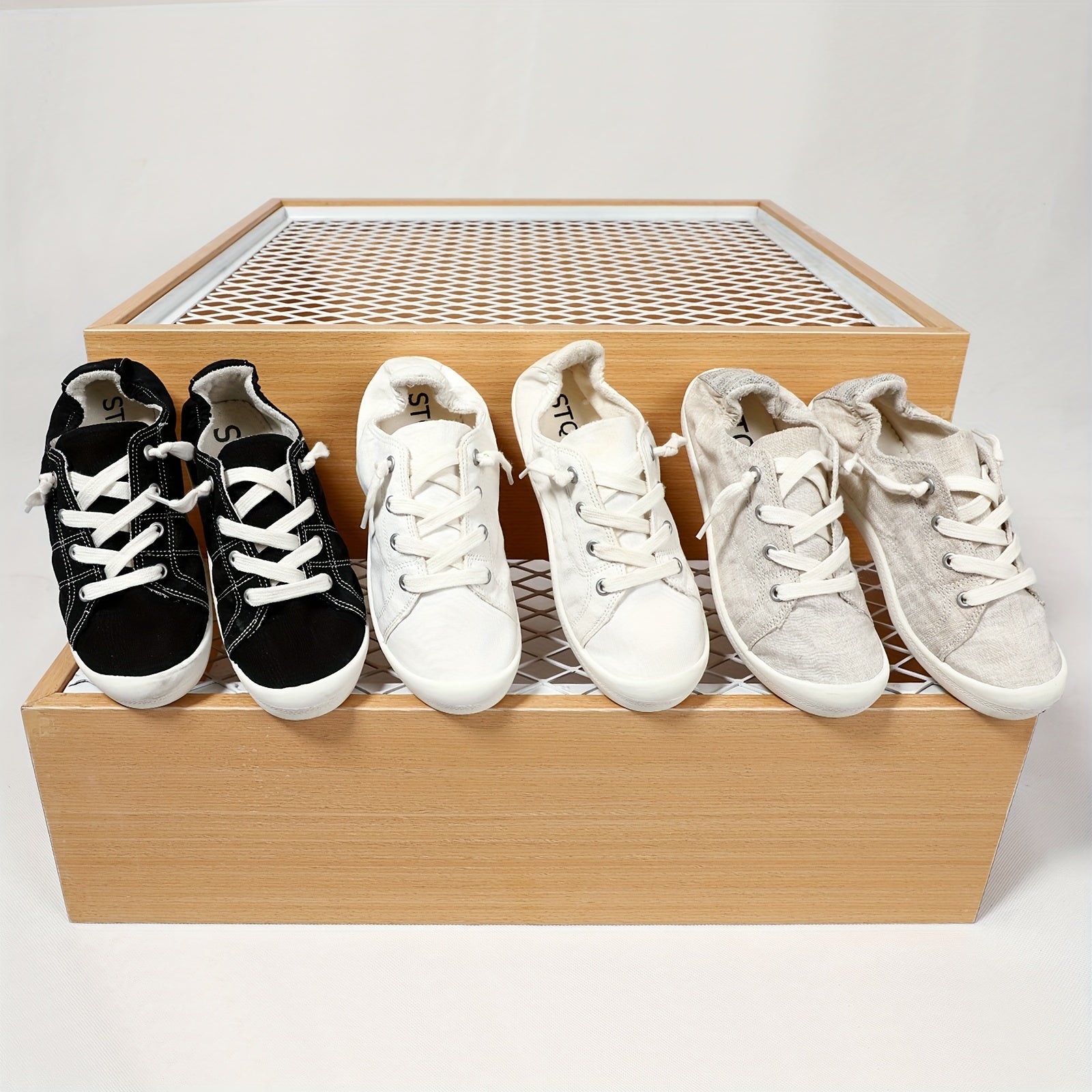 Women's Canvas Lace-Up Sneakers, Solid Color Casual Walking Shoes