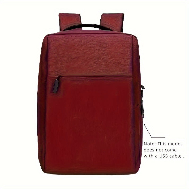 Large Nylon Travel Laptop Backpack with USB Charging and Stain-Resistant Features