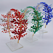 Crystal Headband Tiara for Women in Red Green and Blue for Weddings Proms and Parties