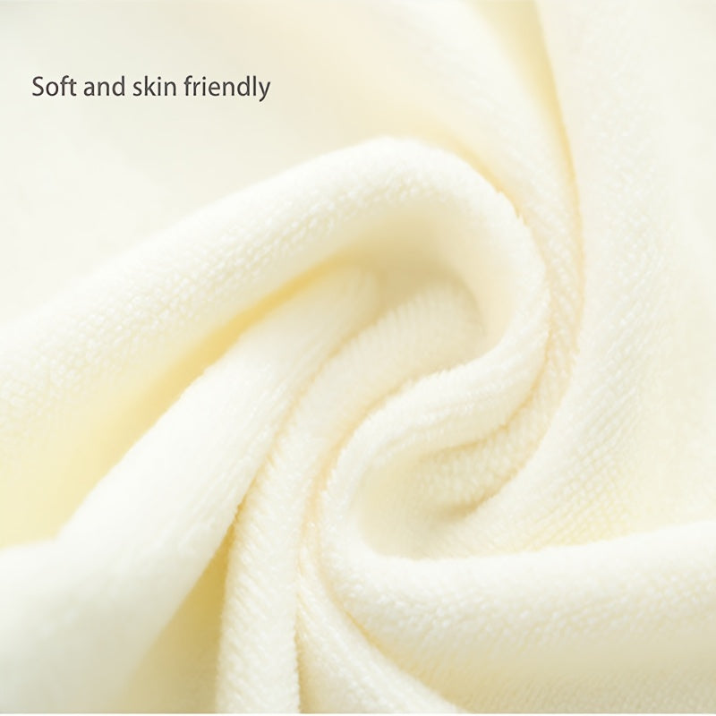 4-Piece Lace Towel Set with Floral Edges Ultra-Soft Polyester Blend Bath and Hand Towels