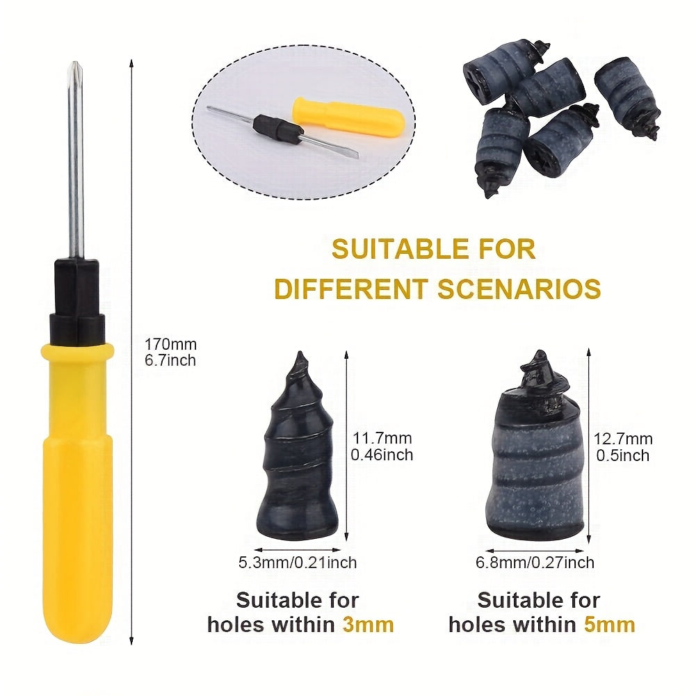 Universal Tubeless Tire Repair Screws for Car Motorcycle Bike Self-Sealing