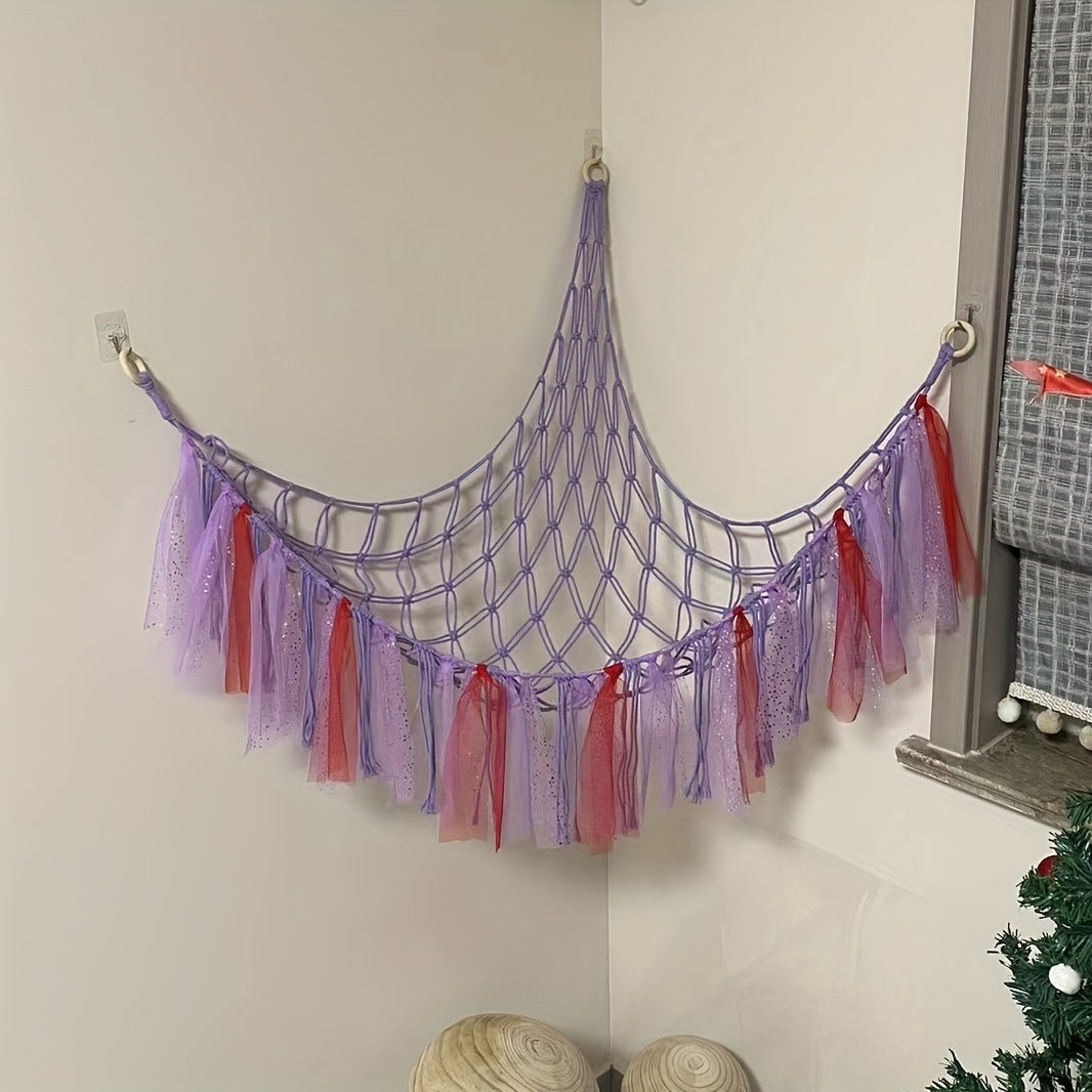 Kichik to'plar uchun tassel bezakli katta to'ldirilgan hayvonlar saqlash g'ildiragi, bolalar xonasi yoki o'yin xonasida o'yinchoqlarni tartibga solish uchun mukammal. O'lchamlari 104.9x104.9x124.97sm.