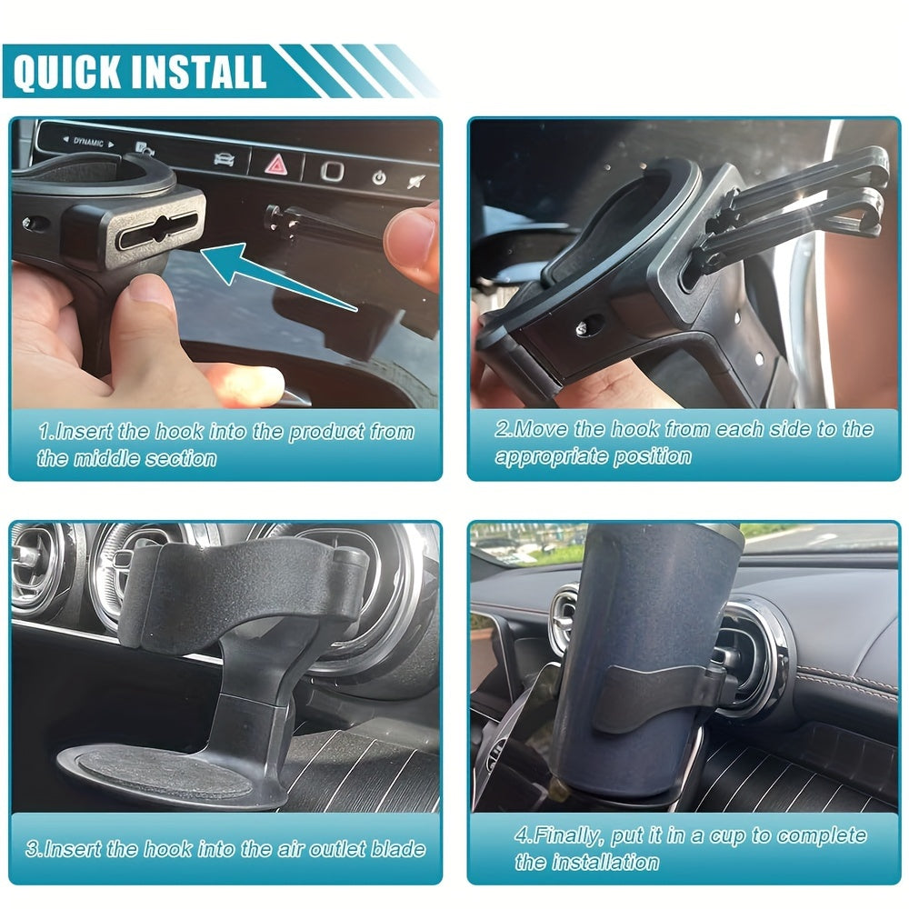 Universal avtomobil stakan tutqichlari uchun moslashuvchan plastmassa vent montaji, shisha va stakanlar uchun