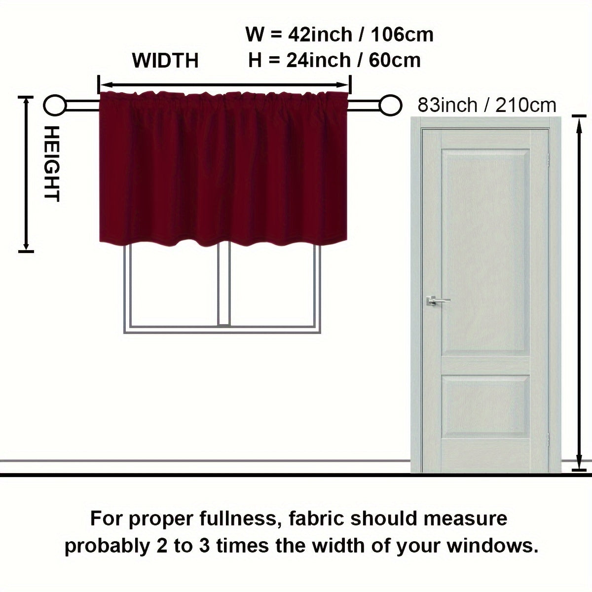 Blackout Heat Insulation Curtain Rod for Kitchen Living Room Bedroom Home Decor