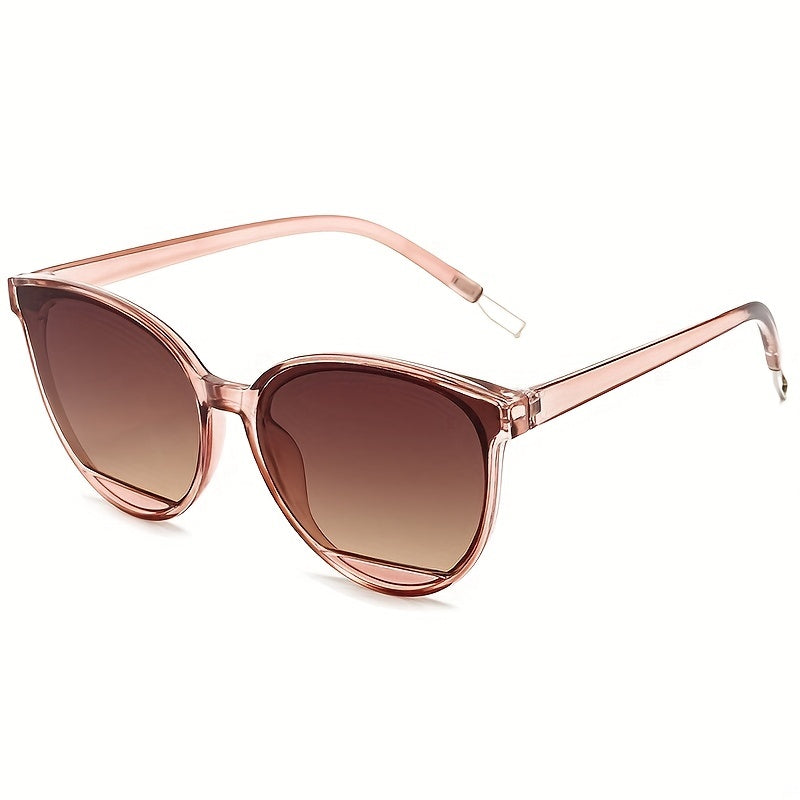 Unisex Cat Eye Sunglasses with Gradient Lenses, Casual Hollow Earpieces