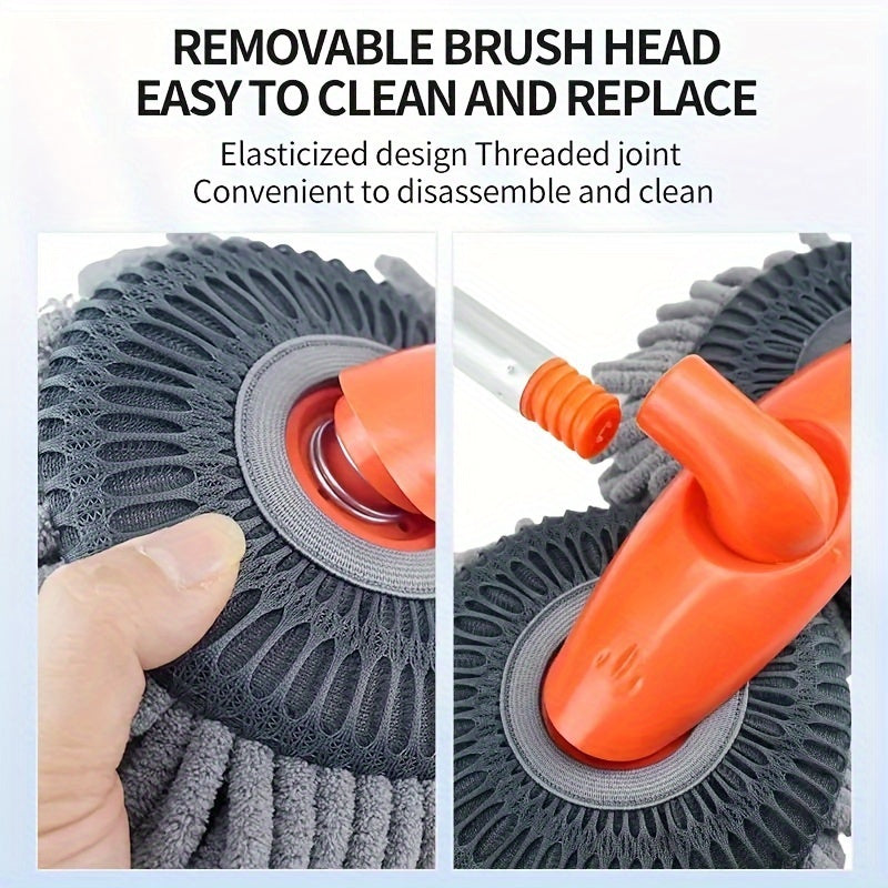 Yorqinlik uchun maxsus cho'tka boshli va teleskopik mop bilan avtomobilni tozalash to'plami