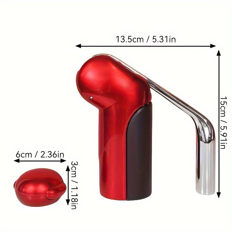 Red ABS Wine Bottle Opener with Paper Cutter Manual Lever Kitchen Tool