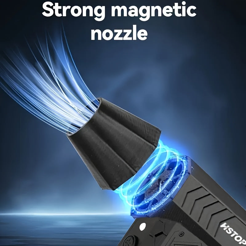 Handheld Portable Turbo Fan with LED Light USB Rechargeable Dust Blower