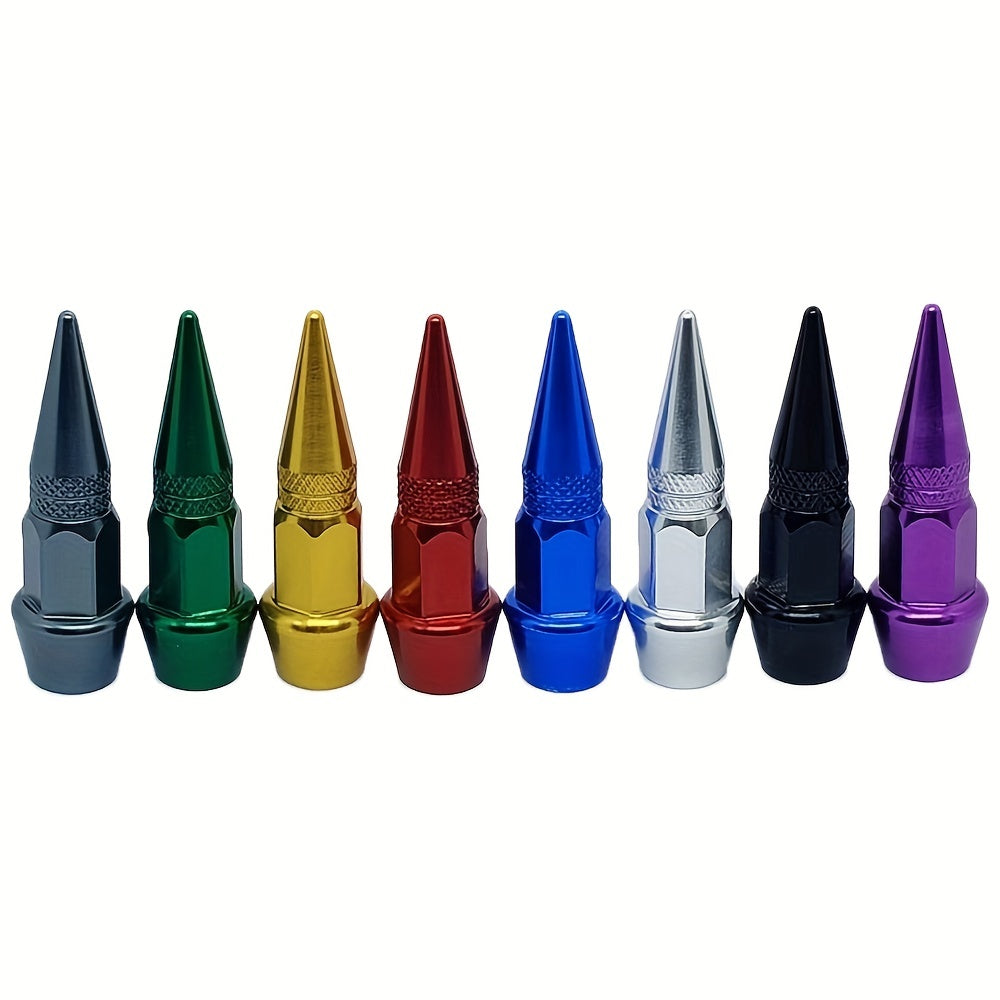 Pack de 4 tapas de polvo para válvula de rueda de aluminio para coches, camiones, bicicletas 45mm