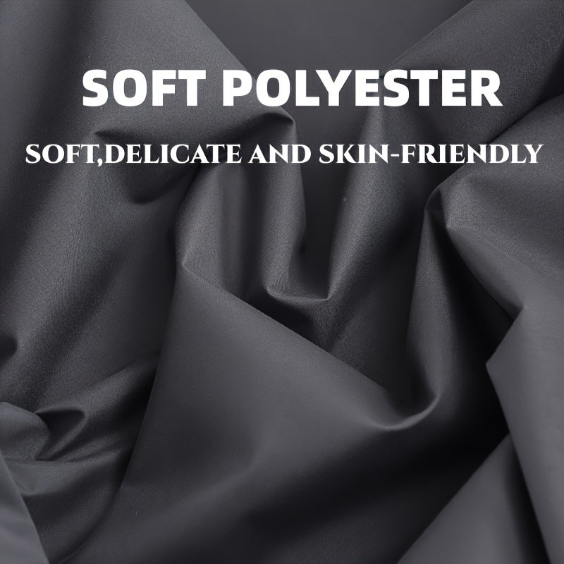 Waterproof Fitted Sheet Solid Black Breathable Deep Pocket Easy Care