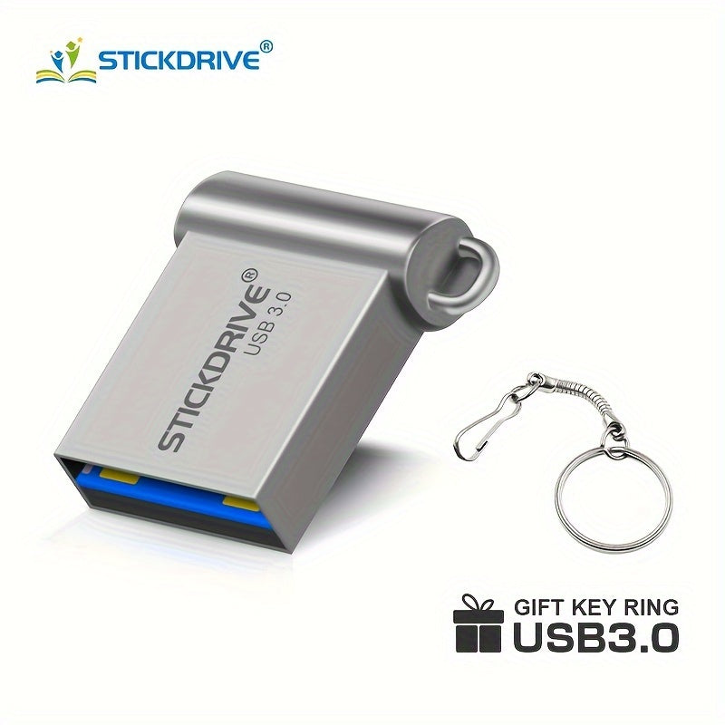 STICKDRIVE MINI USB 3.0 Flesh xotira qurilmasi kalit halqasi uchun turli o'lchamlarda.
