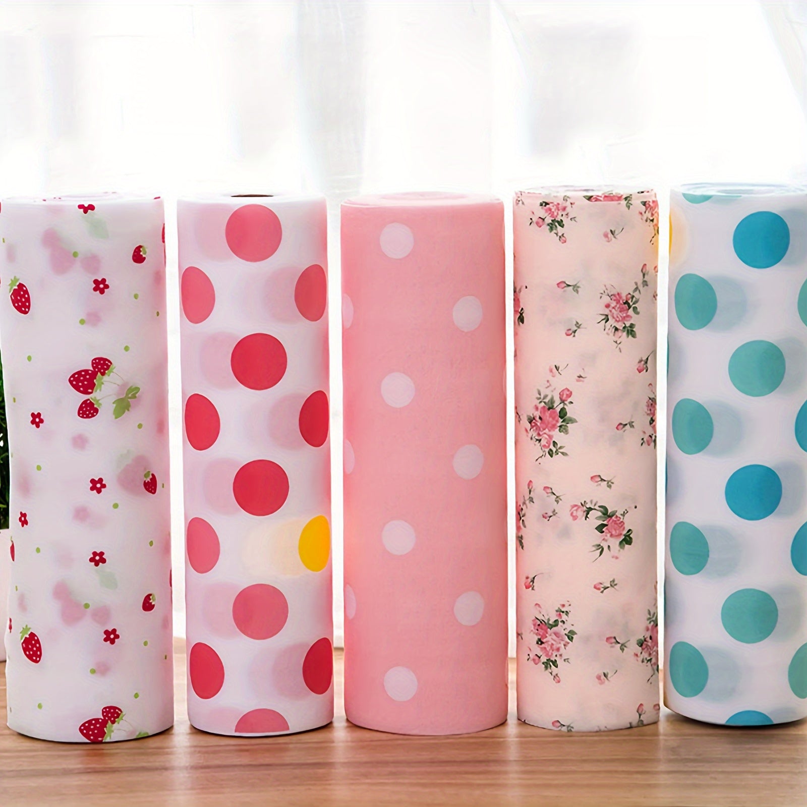 Patterned Non-Adhesive Shelf Liner Waterproof Washable 30cm x 150cm for Kitchen Refrigerator Storage