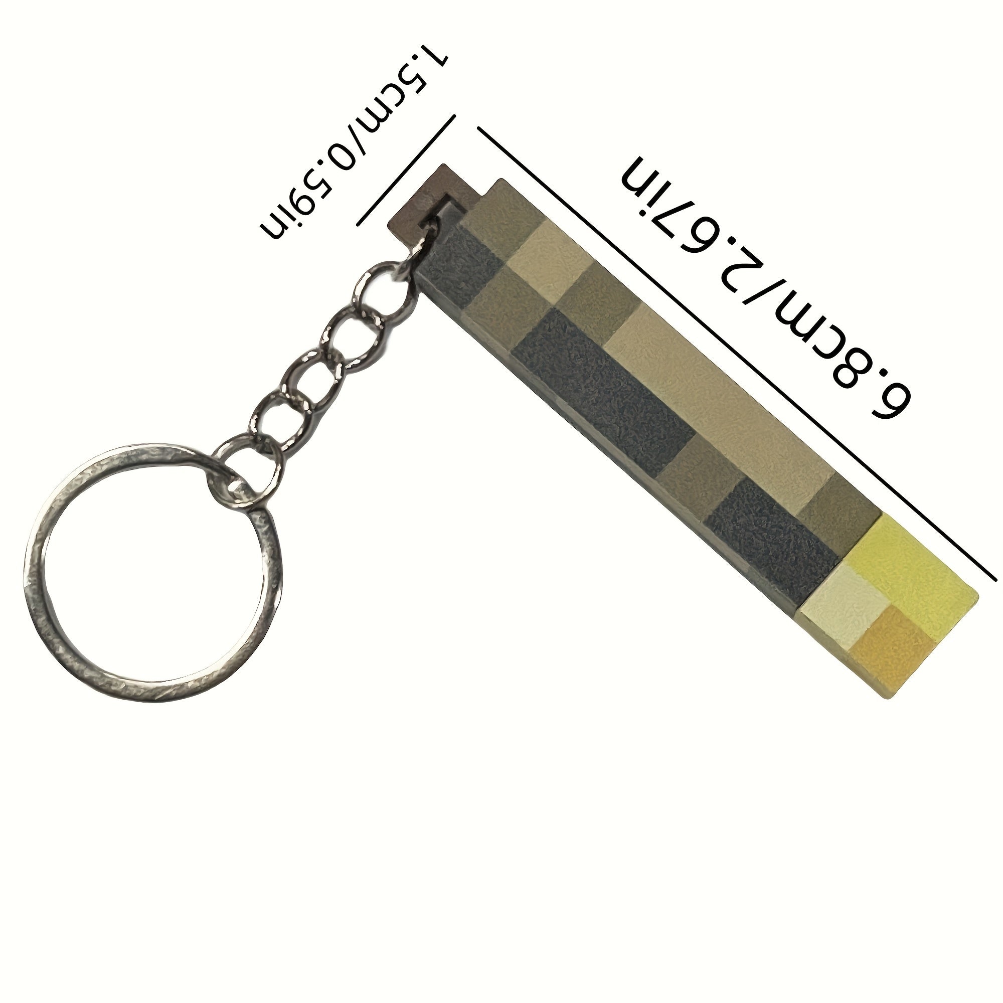 Anime Game Character Keychain with Built-in Flashlight PVC Durable Gift for Him