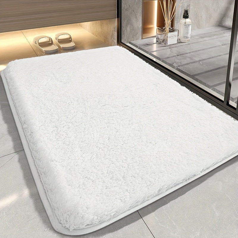 Alfombra antideslizante para puerta de baño, tapete suave impermeable para entrada de baño