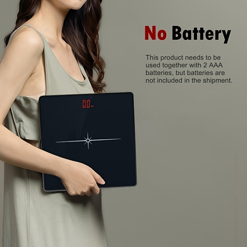 Цифровые весы для измерения веса тела с высокой нагрузкой, светодиодный дисплей, технология ступеньки, черный